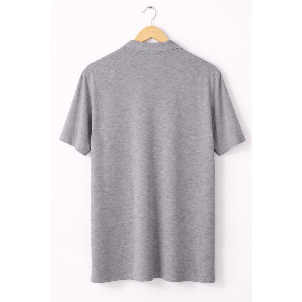 Vuori Men's Knit Twill Polo in Heather Gray Medium - Picture 3 of 4